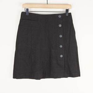 Cabi Ponte Knit Utility Black A Line Skirt Womens Sz 2